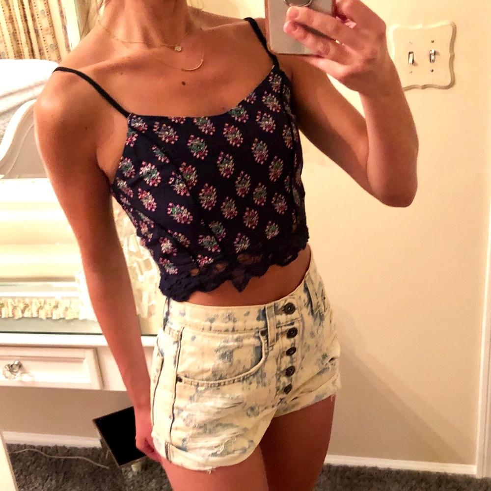 Millau Crop Top - Navy